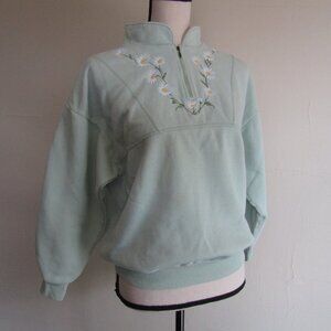 Embroidered Quarter-Zip Sweatshirt